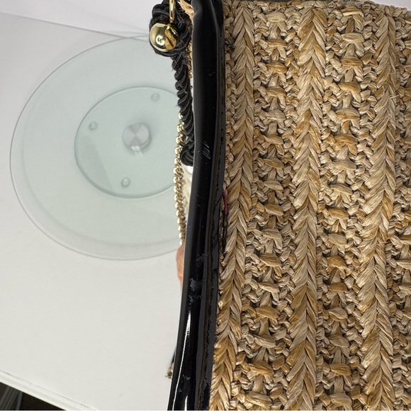 Betsey Johnson Strawberry Fields Top Handle Crossbody Bag Straw Pearls Natural - Picture 11 of 11